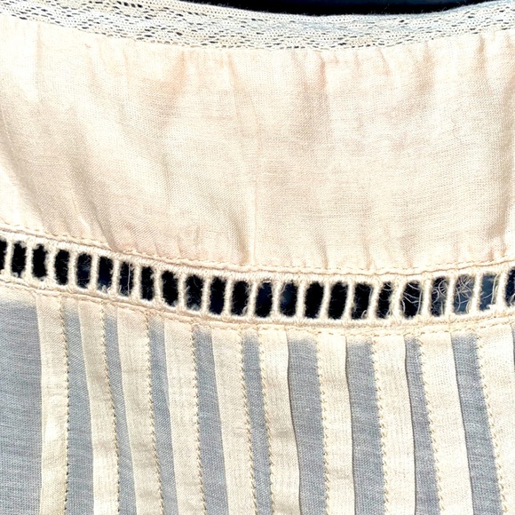 FALCON & BLOOM CREAM CAMI LACE, PLEATED, CUT-OUT ADJUSTABLE STRAPS TANK SZ S - Picture 13 of 13